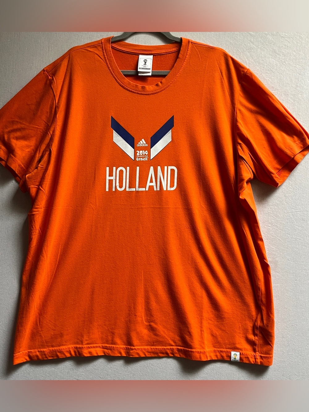 Adidas 2014 World Cup Brasil Holland Graphic Soccer T Shirt XXL